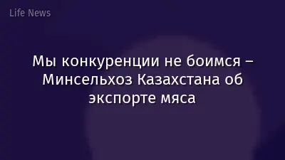 Мы конкуренции не боимся – Минсельхоз Казахстана об экспорте мяса