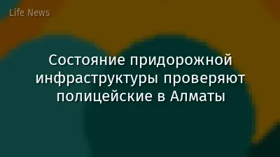 Состояние придорожной инфраструктуры проверяют полицейские в Алматы