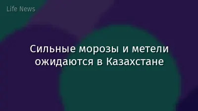 Сильные морозы и метели ожидаются в Казахстане