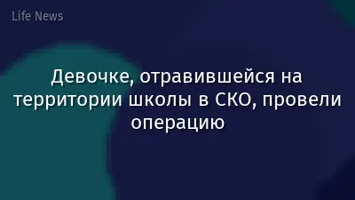 Девочке, отравившейся на территории школы в СКО, провели операцию