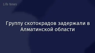 Группу скотокрадов задержали в Алматинской области
