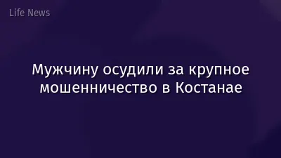 Мужчину осудили за крупное мошенничество в Костанае