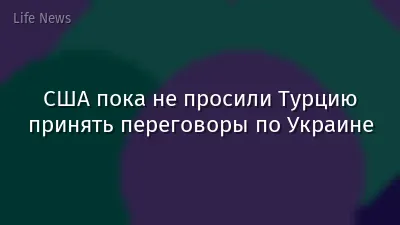США пока не просили Турцию принять переговоры по Украине