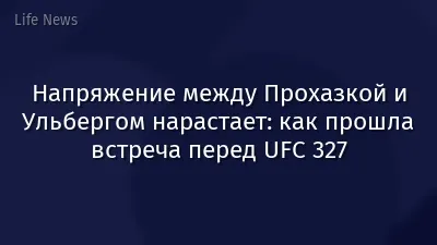 Напряжение между Прохазкой и Ульбергом нарастает: как прошла встреча перед UFC 327