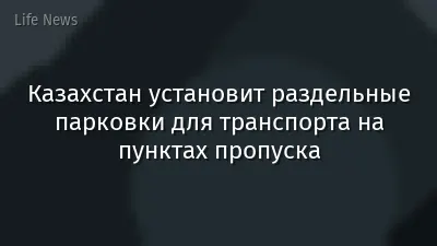 Казахстан установит раздельные парковки для транспорта на пунктах пропуска