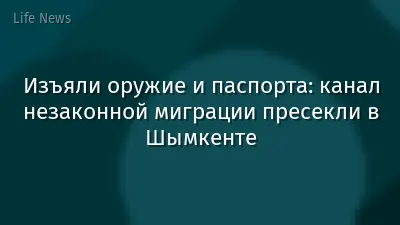 Изъяли оружие и паспорта: канал незаконной миграции пресекли в Шымкенте
