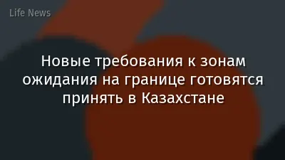 Новые требования к зонам ожидания на границе готовятся принять в Казахстане