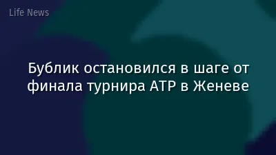 Бублик остановился в шаге от финала турнира ATP в Женеве