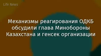 Механизмы реагирования ОДКБ обсудили глава Минобороны Казахстана и генсек организации