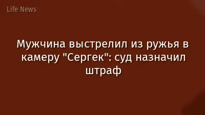 Мужчина выстрелил из ружья в камеру "Сергек": суд назначил штраф