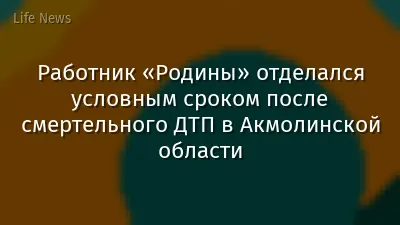 Работник «Родины» отделался условным сроком после смертельного ДТП в Акмолинской области