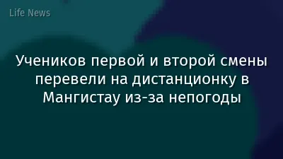 Учеников первой и второй смены перевели на дистанционку в Мангистау из-за непогоды