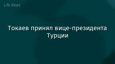Токаев принял вице-президента Турции