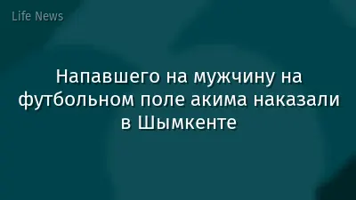 Напавшего на мужчину на футбольном поле акима наказали в Шымкенте