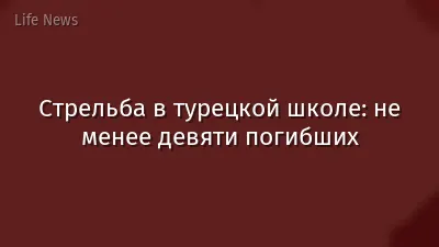 Стрельба в турецкой школе: не менее девяти погибших