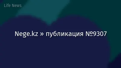 Nege.kz » публикация №9307
