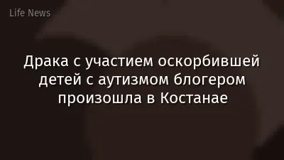 Драка с участием оскорбившей детей с аутизмом блогером произошла в Костанае