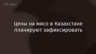 Цены на мясо в Казахстане планируют зафиксировать