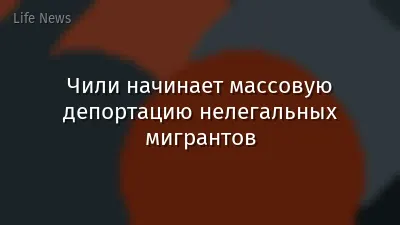 Чили начинает массовую депортацию нелегальных мигрантов
