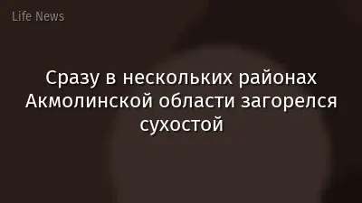 Сразу в нескольких районах Акмолинской области загорелся сухостой