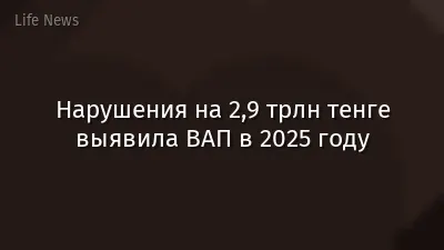 Нарушения на 2,9 трлн тенге выявила ВАП в 2025 году