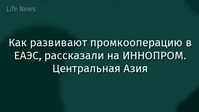 Как развивают промкооперацию в ЕАЭС, рассказали на ИННОПРОМ. Центральная Азия