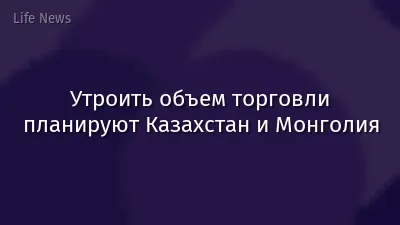 Утроить объем торговли планируют Казахстан и Монголия