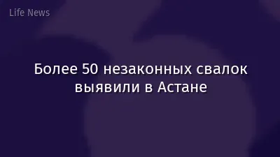 Более 50 незаконных свалок выявили в Астане