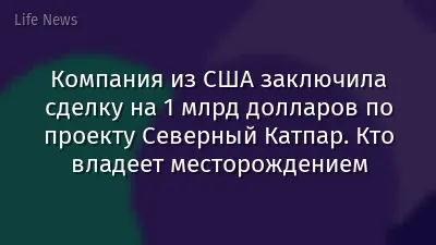 Компания из США заключила сделку на 1 млрд долларов по проекту Северный Катпар. Кто владеет месторождением