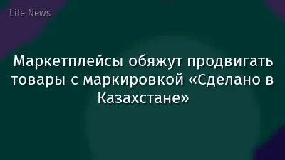 Маркетплейсы обяжут продвигать товары с маркировкой «Сделано в Казахстане»