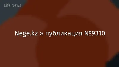 Nege.kz » публикация №9310