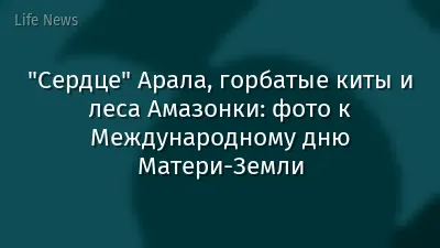 "Сердце" Арала, горбатые киты и леса Амазонки: фото к Международному дню Матери-Земли