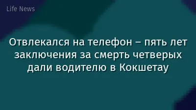 Отвлекался на телефон – пять лет заключения за смерть четверых дали водителю в Кокшетау