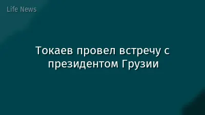 Токаев провел встречу с президентом Грузии