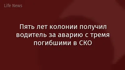 Пять лет колонии получил водитель за аварию с тремя погибшими в СКО