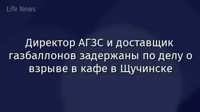 Директор АГЗС и доставщик газбаллонов задержаны по делу о взрыве в кафе в Щучинске