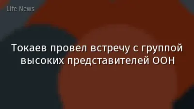 Токаев провел встречу с группой высоких представителей ООН