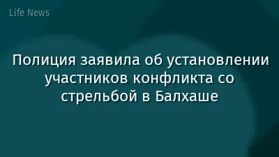 Полиция заявила об установлении участников конфликта со стрельбой в Балхаше