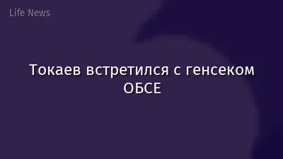 Токаев встретился с генсеком ОБСЕ