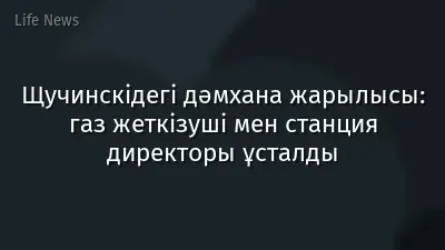 Щучинскідегі дәмхана жарылысы: газ жеткізуші мен станция директоры ұсталды