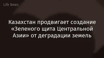 Казахстан продвигает создание «Зеленого щита Центральной Азии» от деградации земель