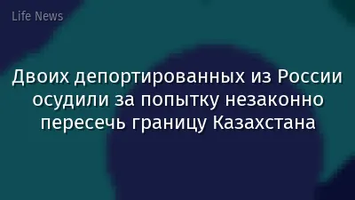 Двоих депортированных из России осудили за попытку незаконно пересечь границу Казахстана