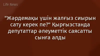 "Жәрдемақы үшін жалғыз сиырын сату керек пе?" Қырғызстанда депутаттар әлеуметтік саясатты сынға алды