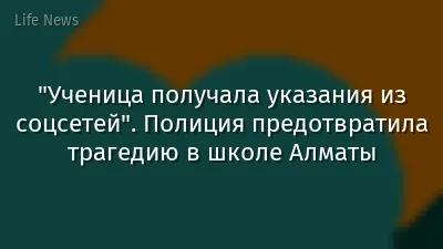 "Ученица получала указания из соцсетей". Полиция предотвратила трагедию в школе Алматы