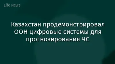 Казахстан продемонстрировал ООН цифровые системы для прогнозирования ЧС