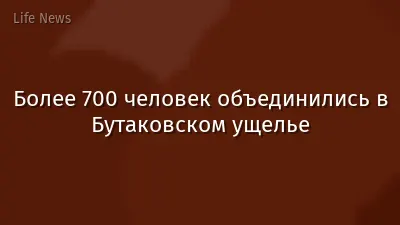 Более 700 человек объединились в Бутаковском ущелье