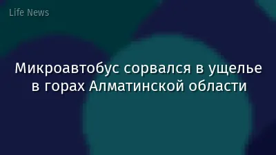 Микроавтобус сорвался в ущелье в горах Алматинской области
