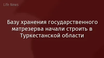 Базу хранения государственного матрезерва начали строить в Туркестанской области