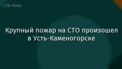 Крупный пожар на СТО произошел в Усть-Каменогорске