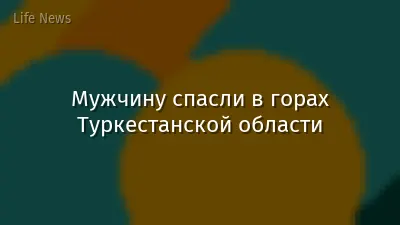 Мужчину спасли в горах Туркестанской области